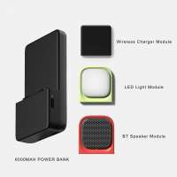 Jianhan Hot Sale 10W Qi Wireless mobile Charger High Quality With Bluetooth Speaker LED Light for iPhone 11 pro max