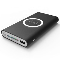 Multiple Functional 10000mAh Wireless Charging Power Bank with USB Charging Ports and LED Indicator for All Qi-Enabled Devices